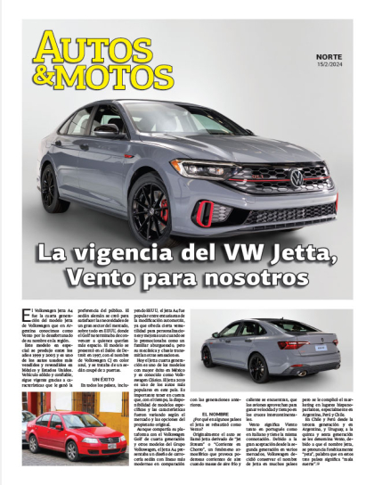 La vigencia del VW Jetta, Vento para nosotros