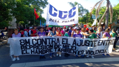 Con la consigna "El hambre también es violencia", Chaco conmemora el Día de la Mujer con una gran marcha