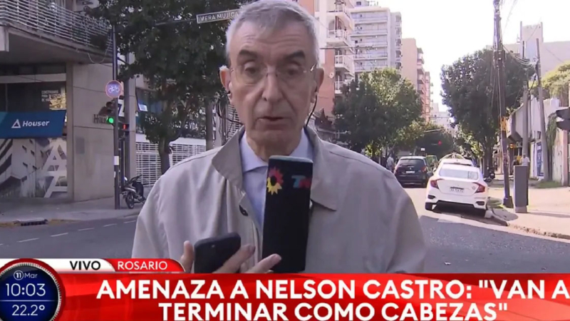 Amenazaron de muerte a Nelson Castro en Rosario: "Va a terminar como Cabezas"