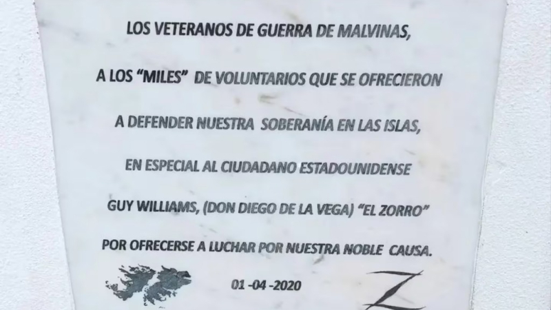Cuando Guy Williams se ofreció como voluntario para ir a Malvinas