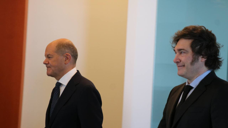 Milei en Europa: reunión clave con el canciller alemán Olaf Scholz