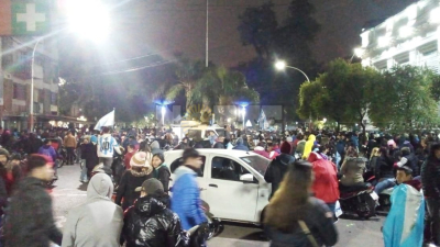 En Resistencia, una multitud celebró el bicampeonato de la Selección