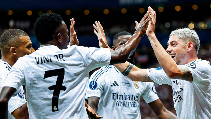 De la mano de Mbappé, Real Madrid le ganó la Supercopa de Europa al Atalanta