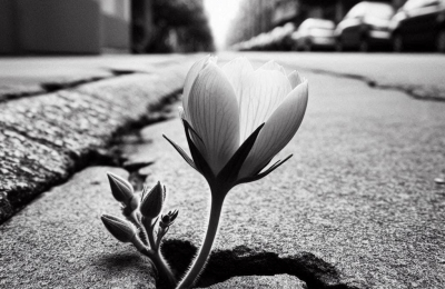 Una flor en la vereda