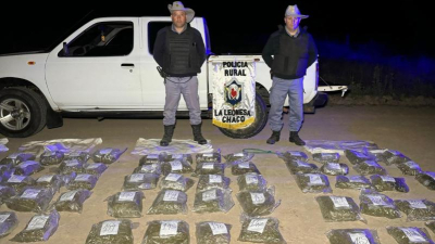 Interceptaron un vehículo con más de 200 kilos de cogollos de marihuana