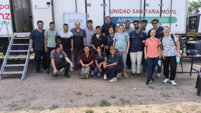 Operativo sanitario móvil en Concepción del Bermejo