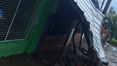 Temporal de lluvia y viento originó voladuras de techos en La Verde