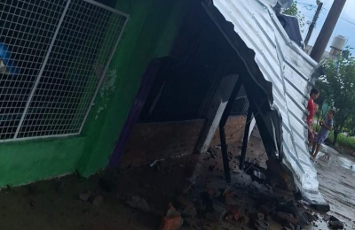 Temporal de lluvia y viento originó voladuras de techos en La Verde