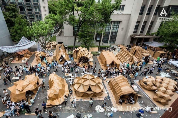 China promueve el diseño y reciclado en un concurso de “pabellones de cartón”