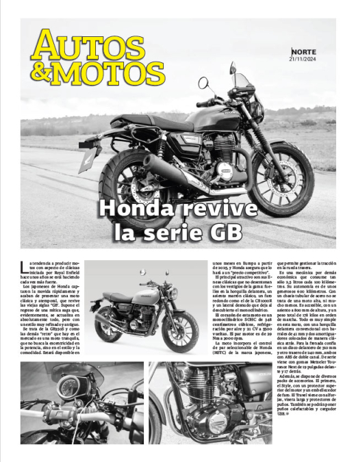 Honda revive la serie GB