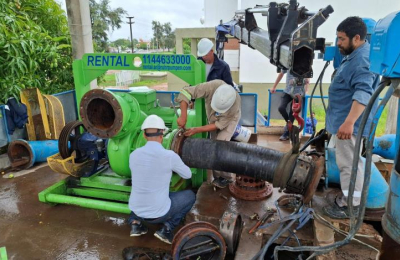Sameep comenzó a instalar un equipo de bombeo en la cisterna de Sáenz Peña