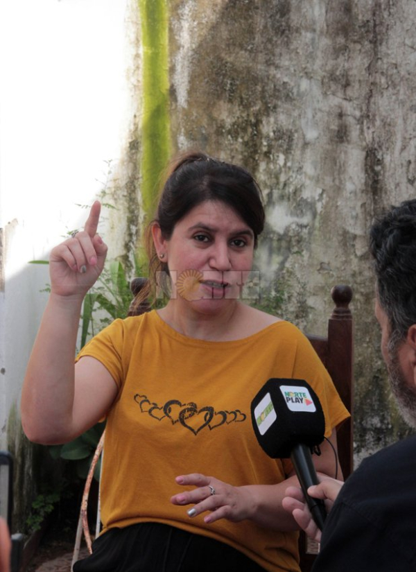 La abogada Gabriela Casa en su domicilio luego de ser dada de alta de su internación.18-10-24.