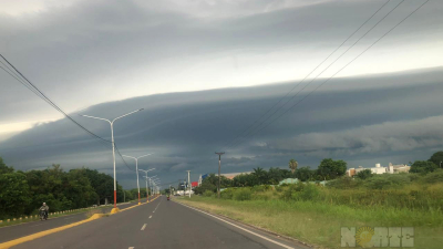 Así llegaba la tormenta a la capital chaqueña