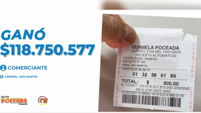Comerciante sanmartiniano se quedó con La Poceada millonaria
