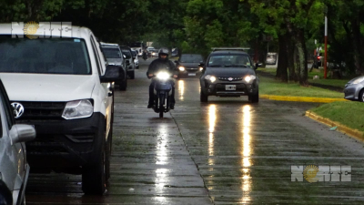 Aunque tenue, la lluvia llegó a algunas zonas de Resistencia