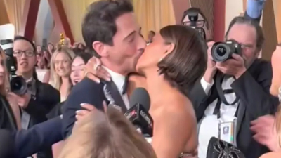 Halle Berry le dio un apasionado beso a Adrien Brody en los Oscar 2025