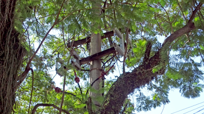 Preocupación vecinal por cables sueltos en espacios aéreos