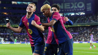 Barcelona remontó ante Valladolid y se acerca al título