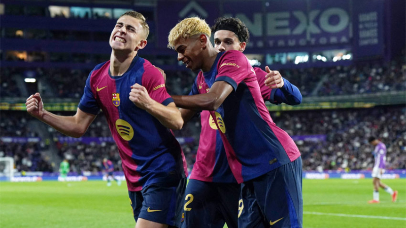 Barcelona remontó ante Valladolid y se acerca al título