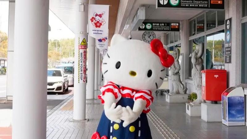 Un aeropuerto en Japón se renovó completamente con temática de Hello Kitty