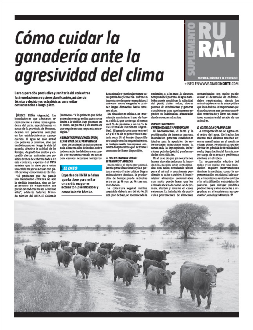 Cómo cuidar la ganadería ante la agresividad del clima