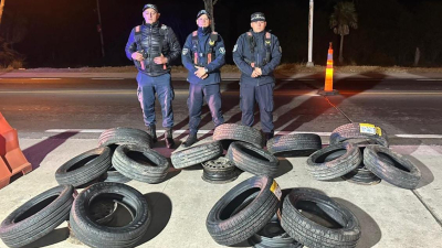 Secuestran cubiertas extranjeras sin aval aduanero en un control sobre ruta 11