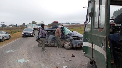 Un joven murió en un choque frontal en la Ruta 36