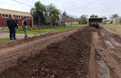 Du Graty pavimenta la primera calle con esfuerzo compartido entre Municipio y vecinos