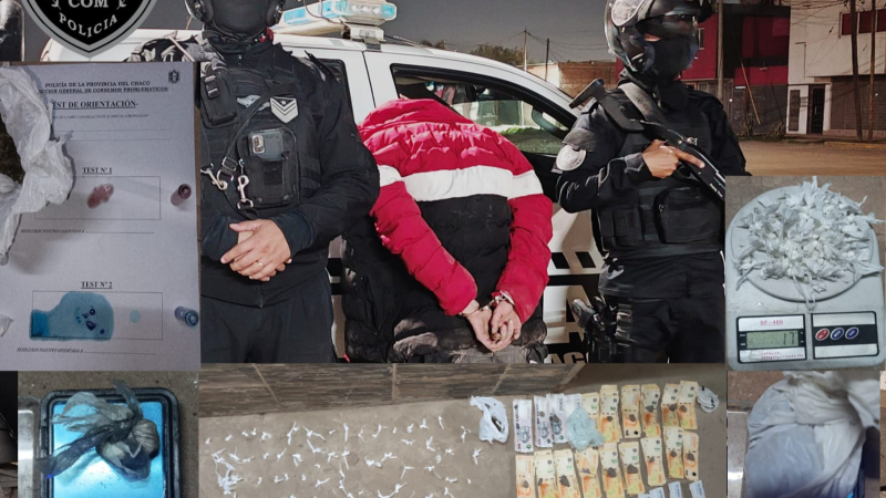 Violento y con droga: intentó agredir a policías y terminó detenido con cocaína y marihuana
