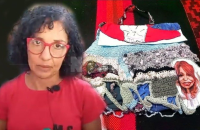Marcela Acuña confecciona en prisión bolsos "nac&pop" y anti Zdero