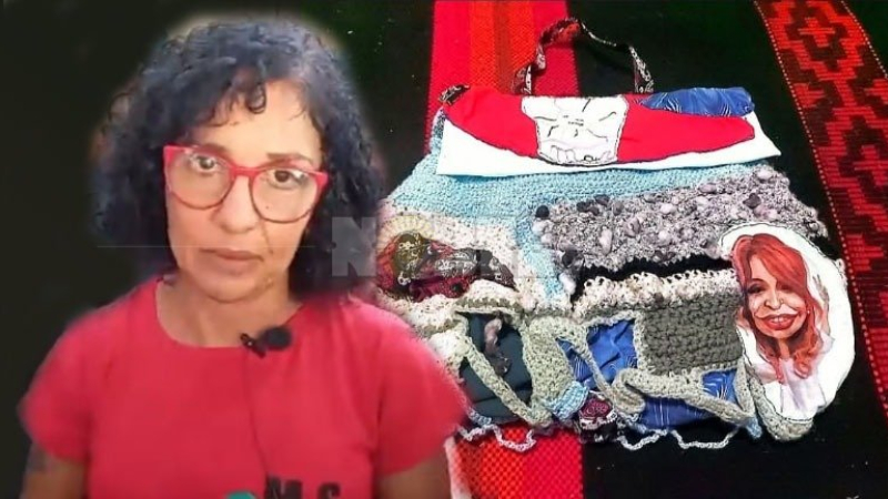 Marcela Acuña confecciona en prisión bolsos "nac&pop" y anti Zdero