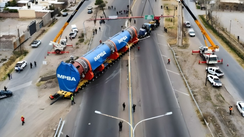 Mendoza: imprevista demora en la llegada del mega-reactor de IMPSA a YPF