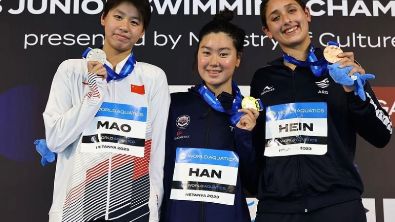 Agostina Hein volvió a brillar: plata en los 800 metros libre