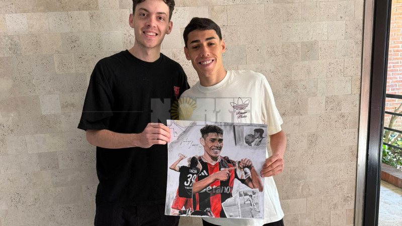 El arte chaqueño que llegó a River: Axel inmortalizó el primer gol de Santiago Lencina