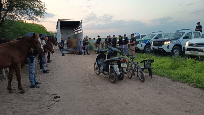Desarticularon una carrera clandestina de caballos en Quitilipi
