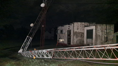 Tormenta severa en Hermoso Campo dejó daños y dejó a la ciudad a oscuras