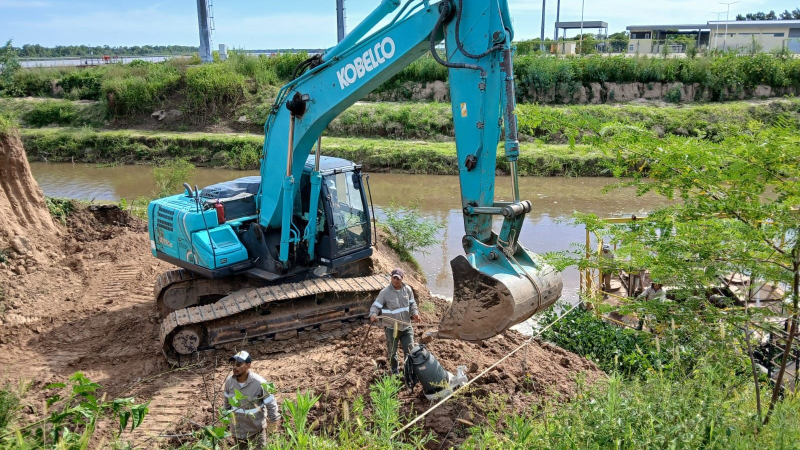 Sameep realizó trabajos para reforzar el abastecimiento de agua en el Departamento Bermejo