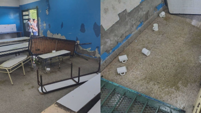 La familia de una alumna destrozó una escuela y quemó con agua hirviendo a los docentes
