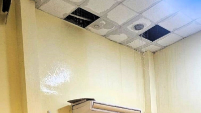 El agua causó estragos en el Instituto Pisarello