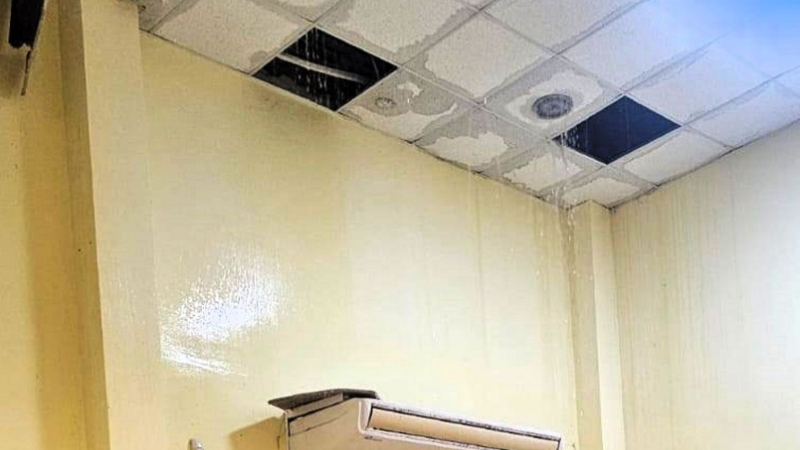 El agua causó estragos en el Instituto Pisarello