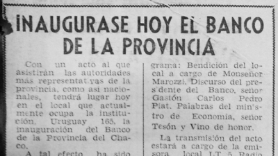 69 años del Banco Provincia del Chaco