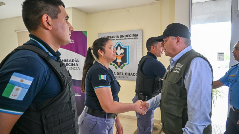El ministro Matkovich destacó el trabajo de la policía tras las intensas precipitaciones