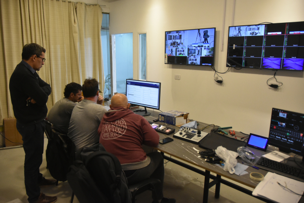 Práctica del equipo técnico de NORTE TV.