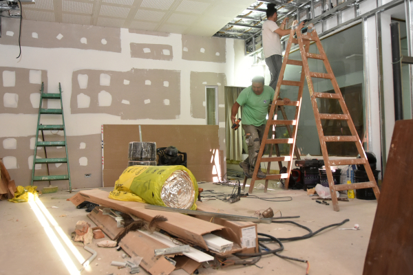 Proceso de construcción del estudio de NORTE TV.