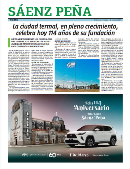 La ciudad termal, en pleno crecimiento, celebra hoy 114 años de su fundación