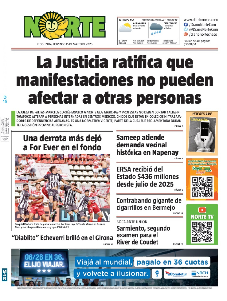 Edición del 15-03-2026