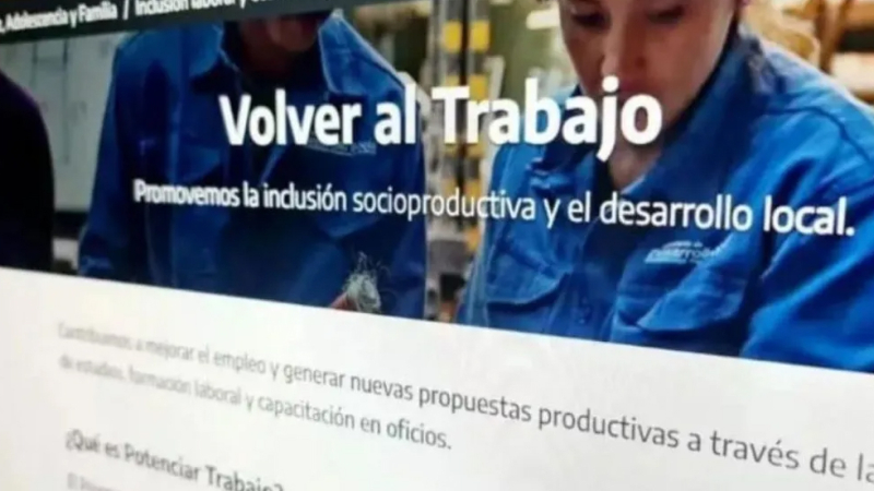 Fallo judicial obliga a mantener el programa "Volver al Trabajo"