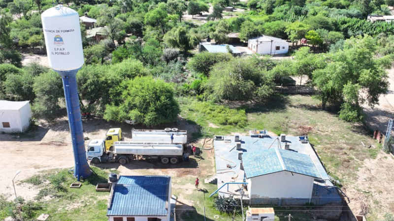 Agradecen al Gobierno provincial por las obras de agua potable que están en funcionamiento en El Potrillo
