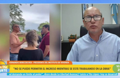 El presidente de Vivienda cuestionó la "soberbia y prepotencia" de Aldo Leiva