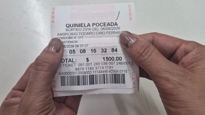 Poceada para uno solo: apostador de Lapachito ganó más de $ 536 millones